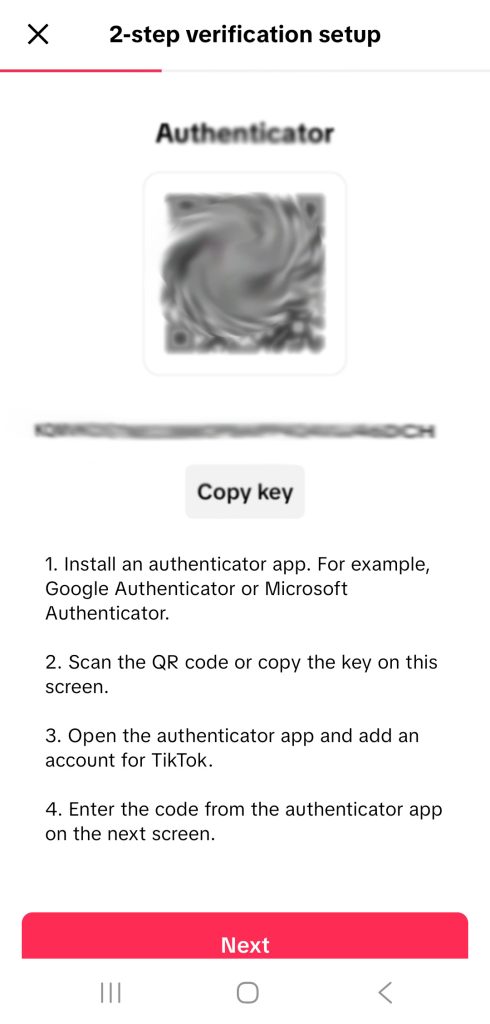 تفعيل المصادقة الثنائية على TikTok